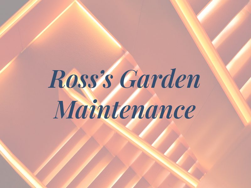 Ross's Garden Maintenance