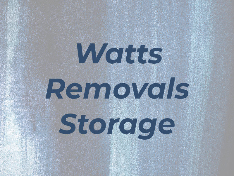 S J Watts Removals & Storage
