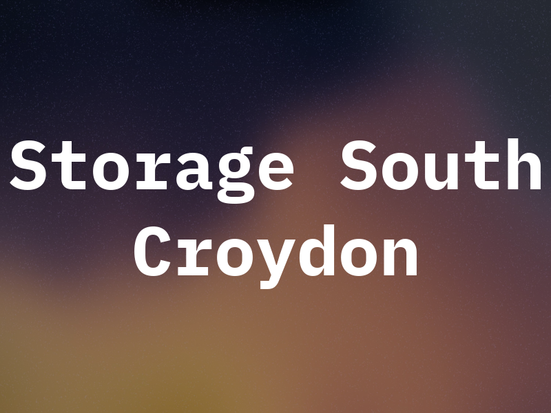 Storage South Croydon Ltd