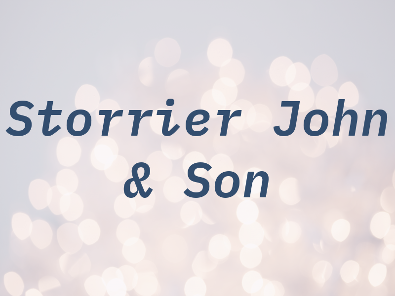 Storrier John & Son