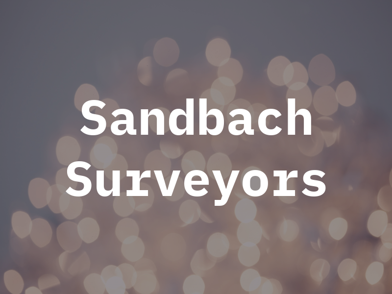 Sandbach Surveyors