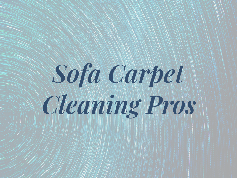 Sofa & Carpet Cleaning Pros