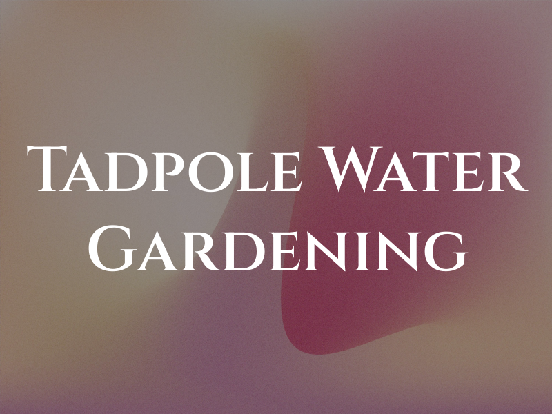 Tadpole Water Gardening