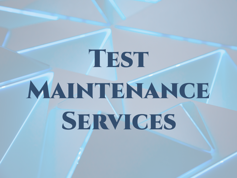 Test & Maintenance Services Ltd