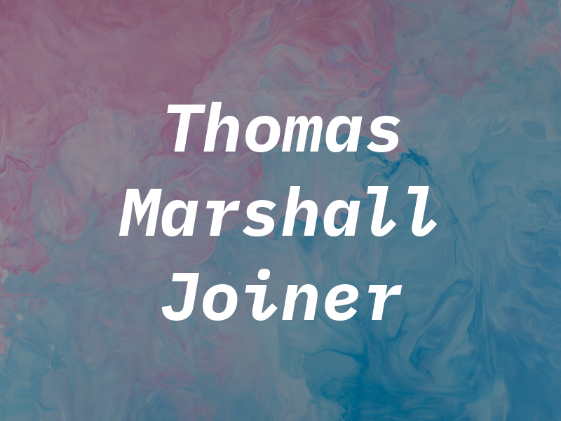 Thomas Marshall & Son Joiner