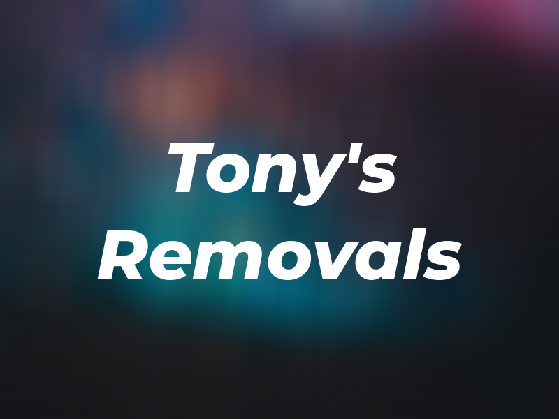 Tony's Removals