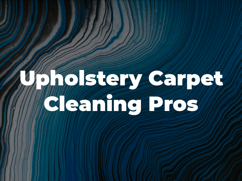 Upholstery & Carpet Cleaning Pros