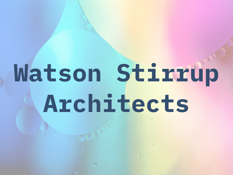 Watson Stirrup Architects Ltd