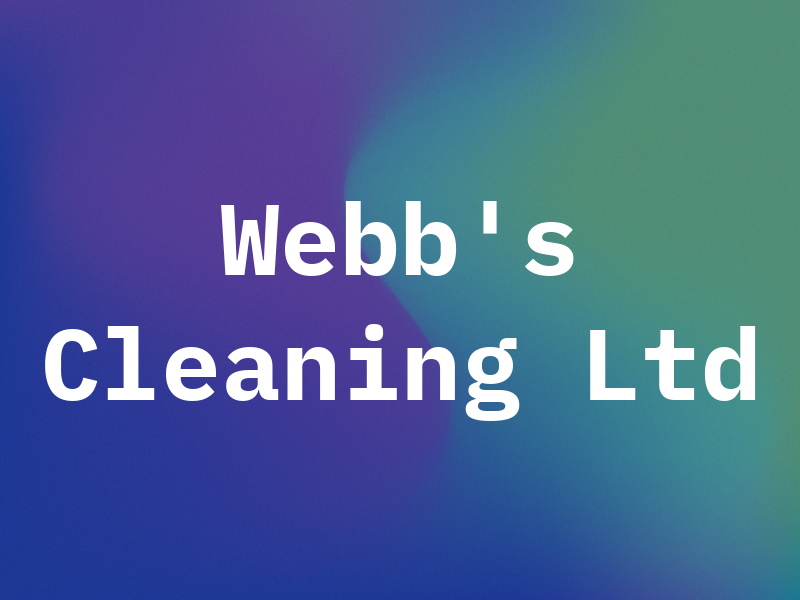 Webb's Cleaning Ltd