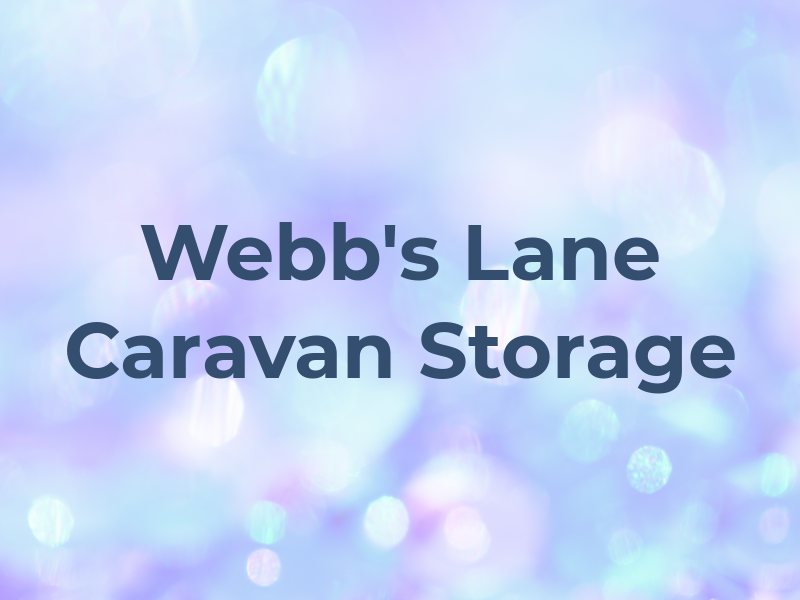 Webb's Lane Caravan Storage