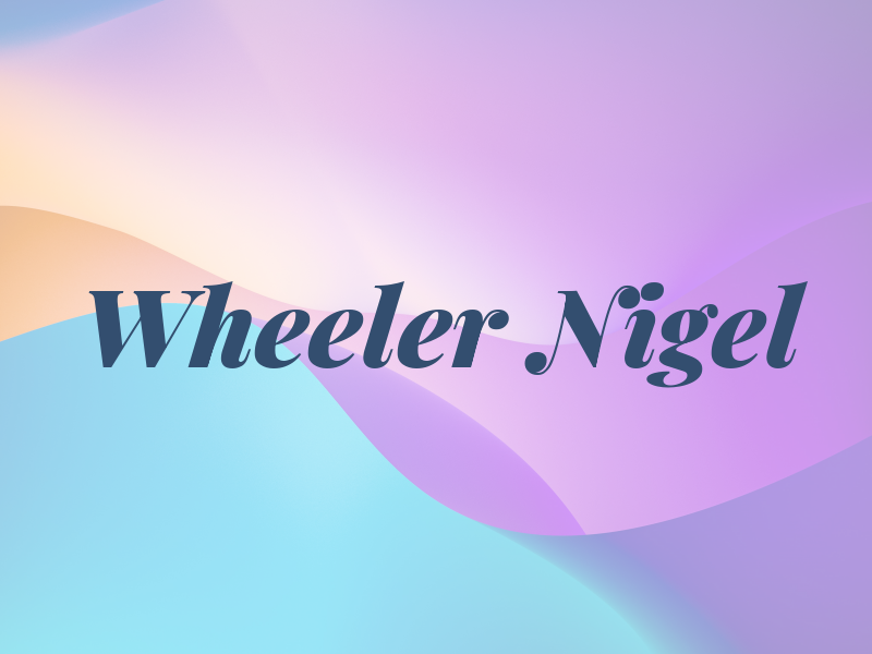 Wheeler Nigel
