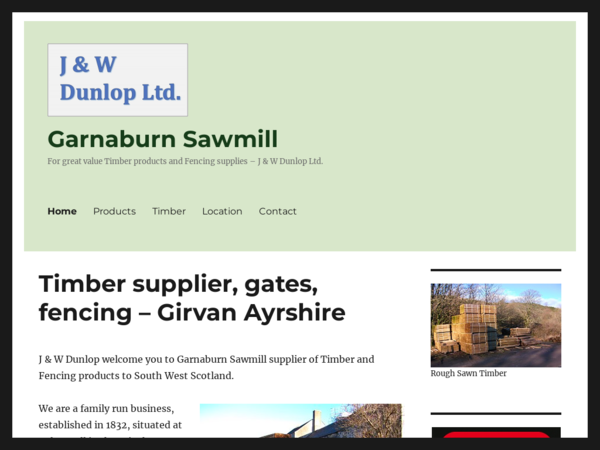 J & W Dunlop (Garnaburn Sawmill)