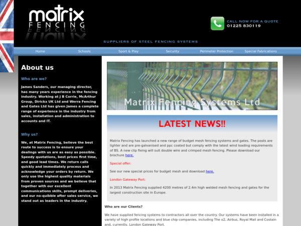 Matrix Fencing Systems Ltd.