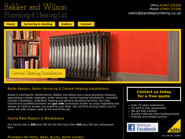 Bakker & Wilson Plumbing and Heating Ltd