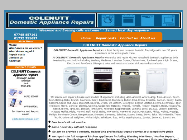 Colenutt Domestic Appliance Repairs