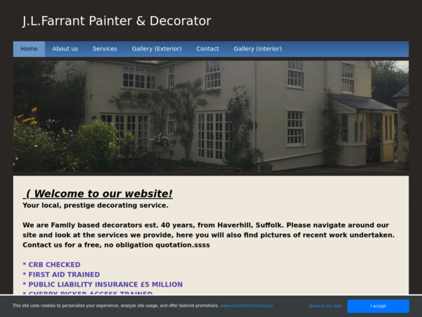 J L Farrant Painter AND Decorator