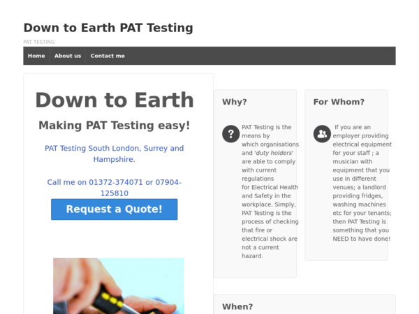 Down to Earth Portable Appliance Testing