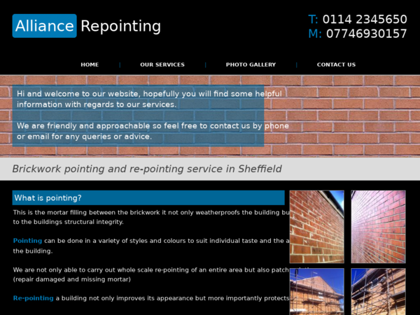 Alliance Pointing Services Sheffield