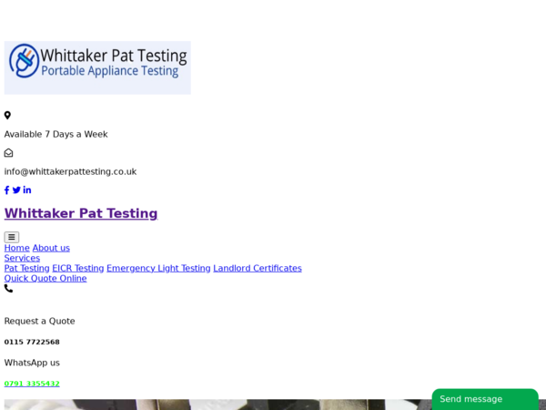 Whittaker Pat Testing