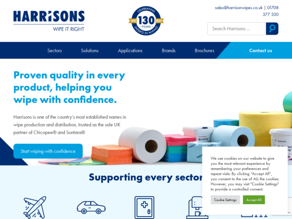 Harrison Wipes Warehouse Unit 55