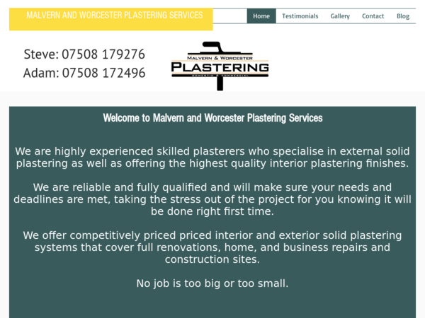 Malvern and Worcester Plastering