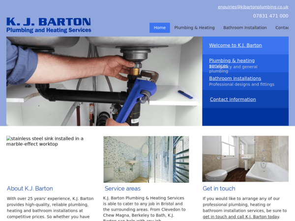 K.J. Barton Plumbing Services.