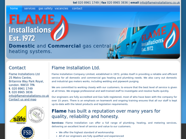 Flame Pipefitting Installation Co Ltd