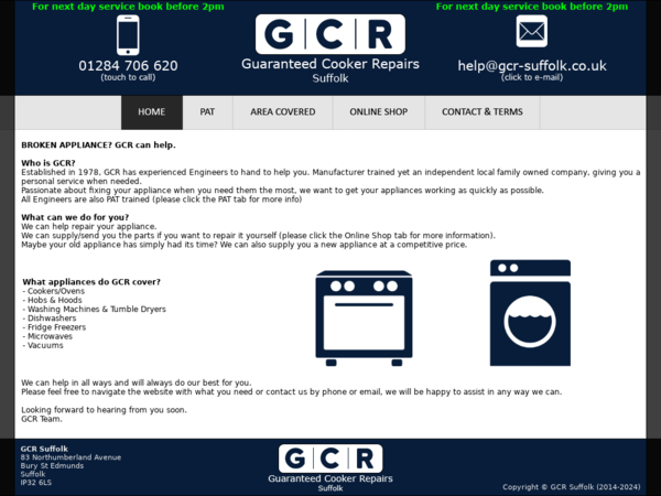 G C R Appliance Repairs & Spares