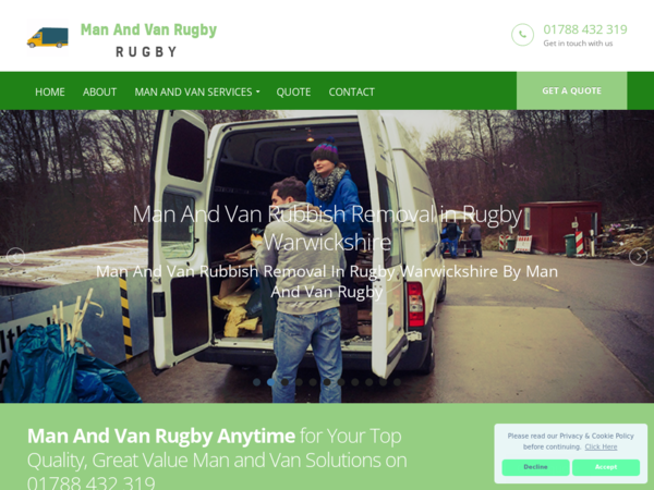 Man and van Rugby Rugby