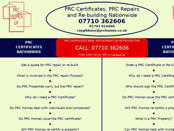 PRC Homes Ltd