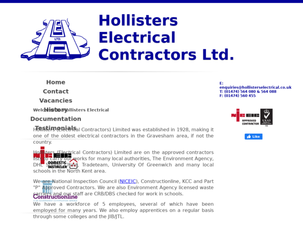 Hollisters (Electrical Contractors) Ltd.