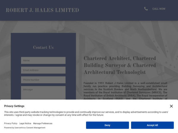 Robert J Hales Limited. Chartered Architect