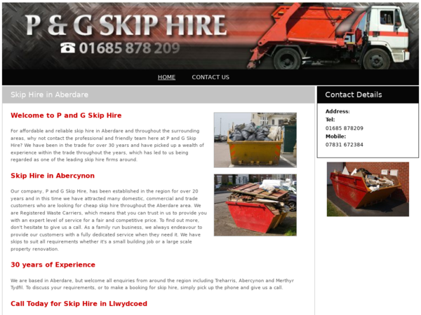 P & G Skip Hire