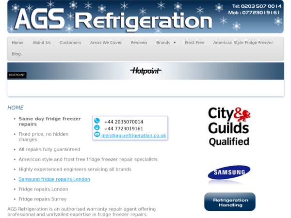 Sameday Fridge Repairs AGS Refrigeration