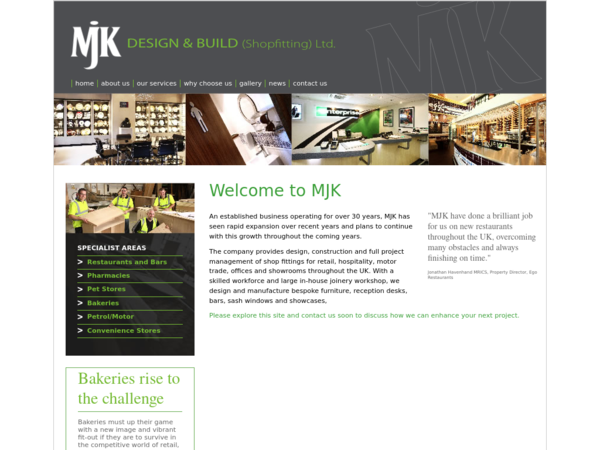 M J K Design & Build Shopfitting Ltd